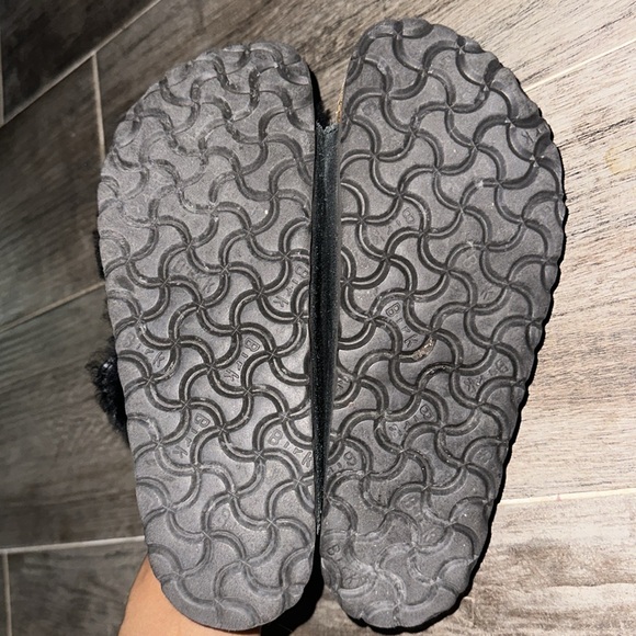 Birkenstock Arizona Shearling Suede Leather Sandals - Picture 4 of 4